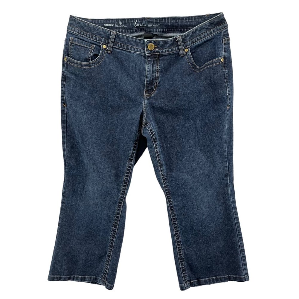 Lane Bryant Bootcut Genius Fit Jeans Womens Blue Stretch Denim Size 18 Short